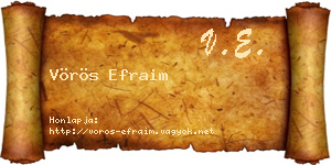 Vörös Efraim névjegykártya